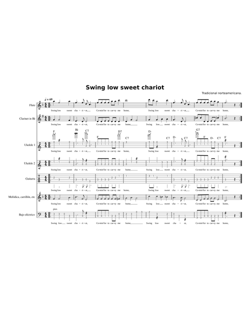 Swing Low, Sweet Chariot_arreglo escolar