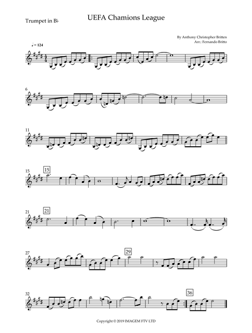 Uefa Champions League Team (Arr. Fernando Britto) - Anthony Christopher Britten (Trumpet Solo)