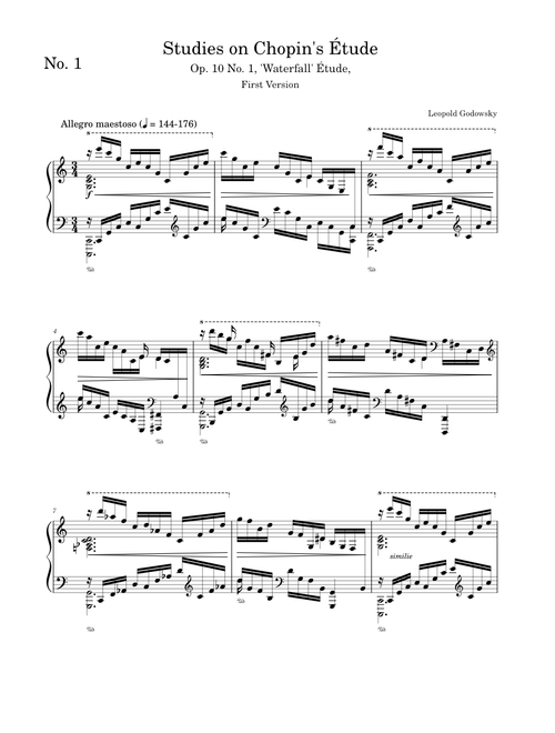 Studies On Chopin's Études – Leopold Godowsky sheet music by