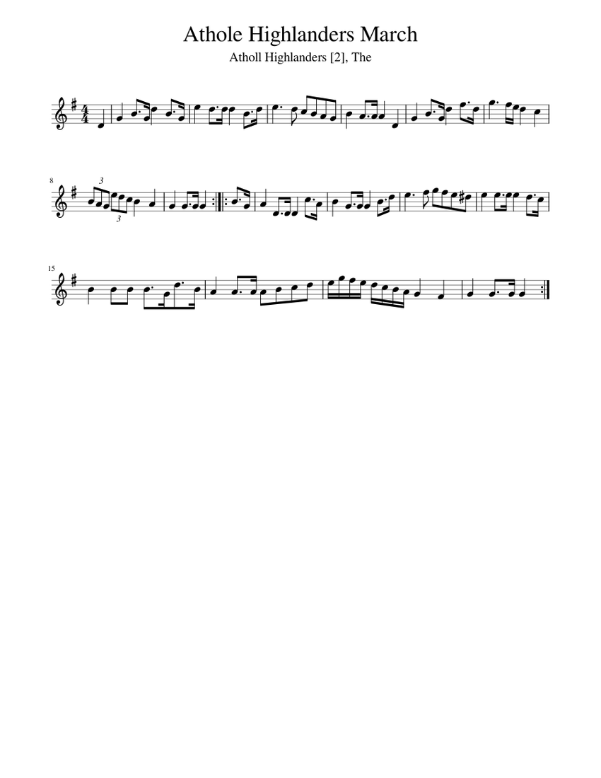 Athole Highlanders March Sheet music for Piano (Solo) | Musescore.com