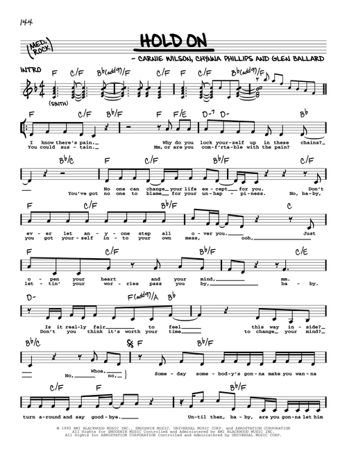 Hold On - Wilson Phillips (Real Book - Melody-Chords-Lyrics)