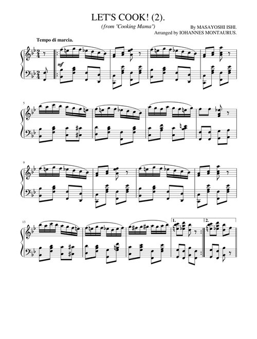 "LET'S COOK! (2)" from "Cooking Mama" (Scott Joplin Style)
