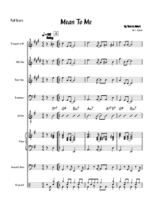 ボーカル　ビッグバンド譜面：MEAN TO ME Mean to Me Sheet Music with Chords for Piano (Solo) easy