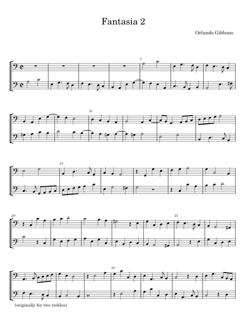 Fantasia à 2 - Orlando Gibbons