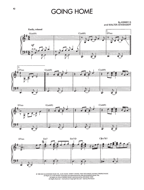 Going Home - Kenny G (Piano Solo)