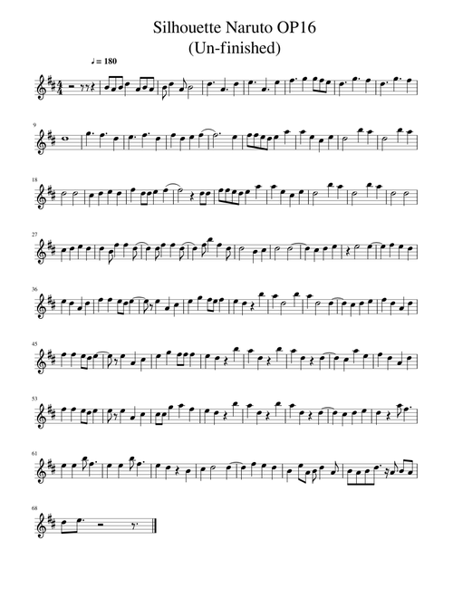Silhouette Naruto op 16