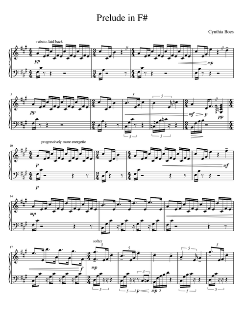 Prelude in f# - solo marimba