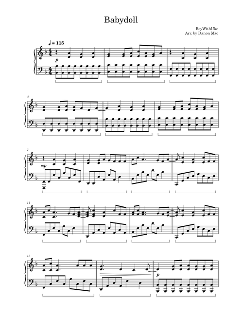 Babydoll – BoyWithUke (Full Piano Cover)
