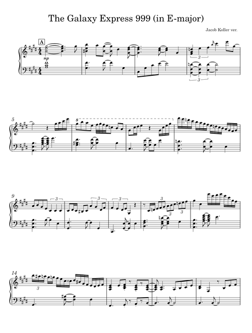 銀河鉄道999/The Galaxy Express 999 - Godiengo (in E-major)