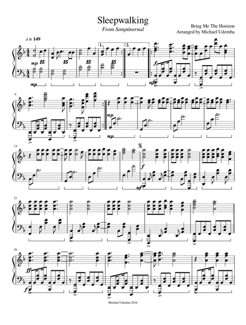 BMTH-Sleepwalking-Arr. Michael Udemba