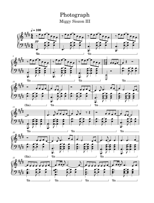 Photograph - Ed Sheeran Piano Cover