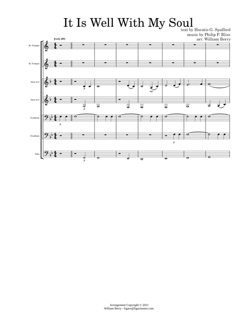 It Is Well With My Soul - Philip Bliss/arr. William Berry