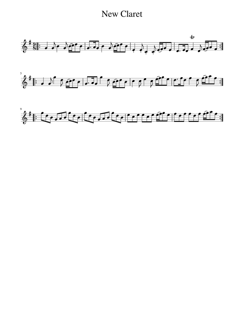 Note Chart Claret New Claret Sheet music for Piano (Solo) Easy | Musescore.com