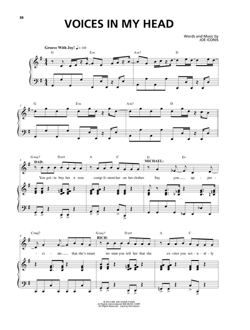 Voices In My Head (from Be More Chill) - Joe Iconis (Piano Vocal)