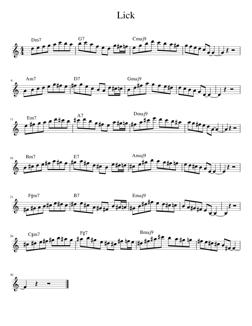 Jazz licks Lessons Jazz Sheet music for Saxophone alto Solo Musescore