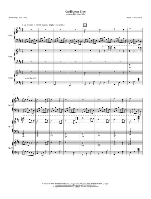 Caribbean Blue (Arr. S. Mark Clardy) - Enya (Small Ensemble)