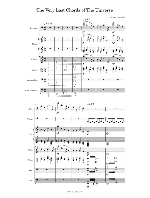 The Very Last Chords of the Universe