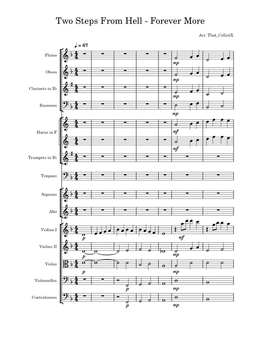 Two Steps from Hell - Forever More – Two Steps From Hell Sheet