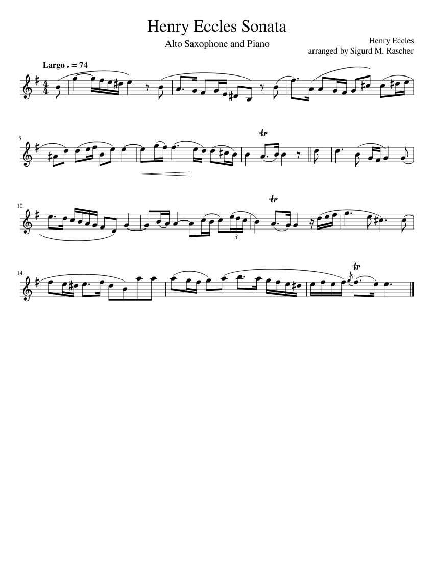 Sonata alto saxophone hotsell