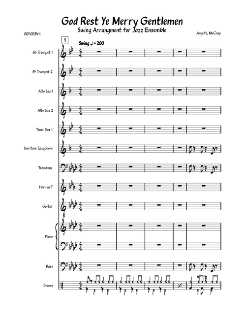 God rest ye merry gentlemen – Misc Christmas God Rest Ye Merry Gentlemen Jazz Ensemble
