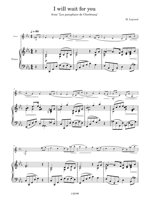 I will wait for you – Michel Legrand