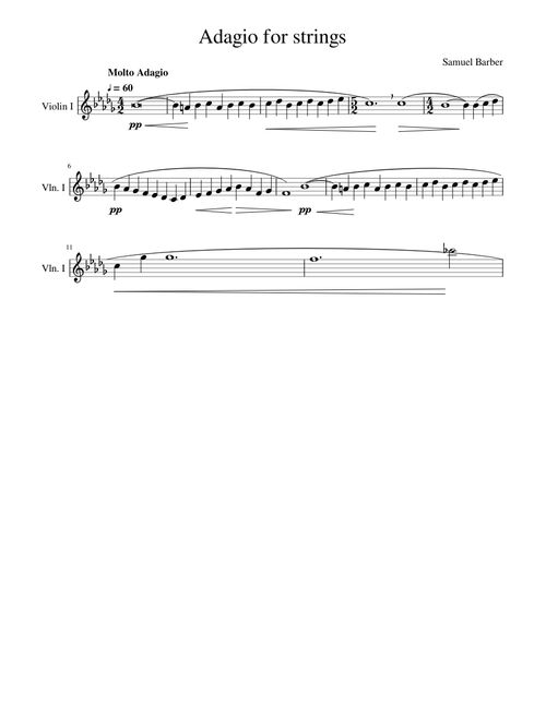 Adagio for Strings Samuel Barber
