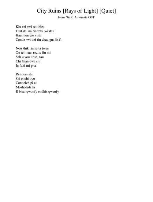 City Ruins [Rays of Light] [Quiet] – Keiichi Okabe