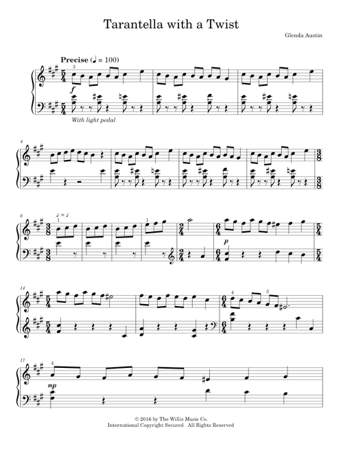 Tarantella With A Twist - Glenda Austin (Piano Solo)