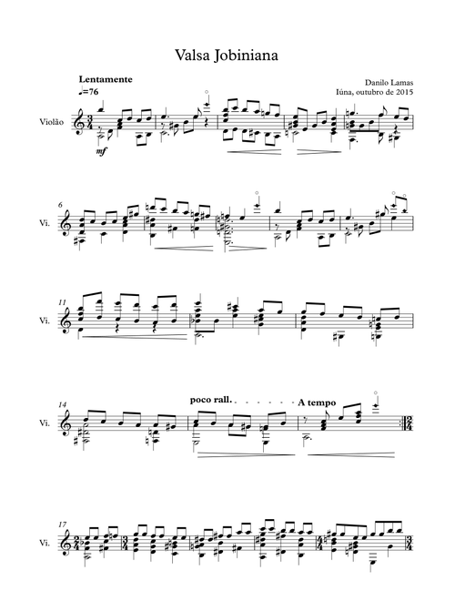 Valsa Jobiniana(for guitar solo) - Danilo Lamas (Solo Guitar)