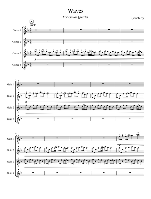 Waves (Guitar Quartet)