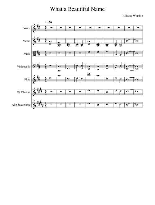 What A Beautiful Name - Mixed ensemble