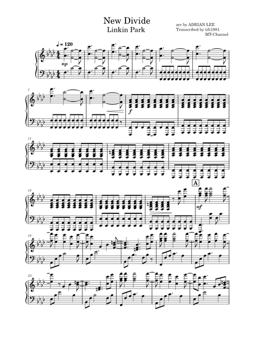 New divide – Linkin Park New divide (Piano Cover) – Linkin Park