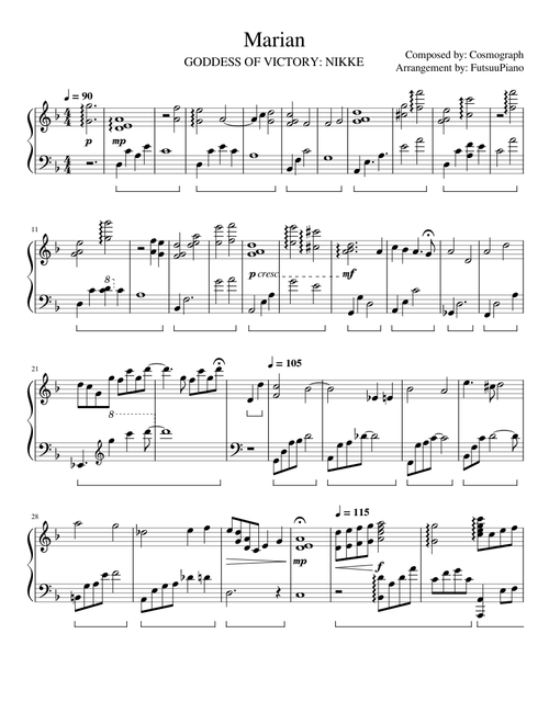 NIKKE OST | Marian - Piano Arr.