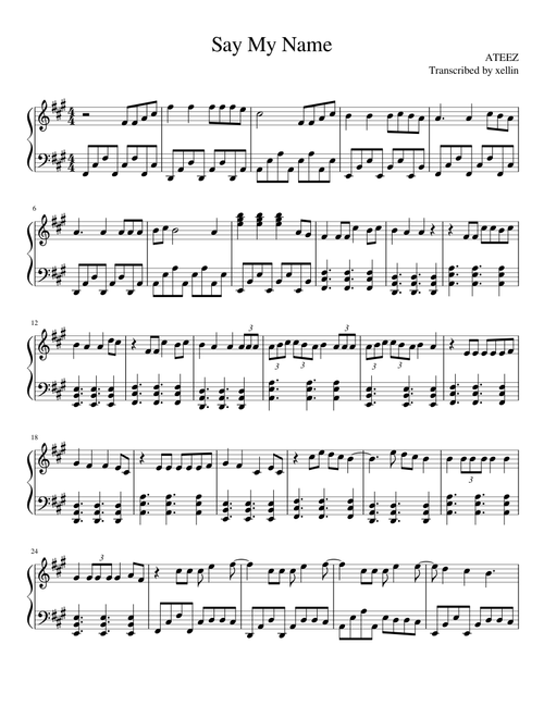 Say My Name (Piano Ver.) - ATEEZ