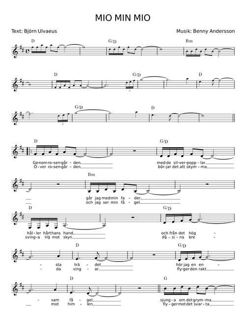 MIO MIN MIO - Benny Andersson