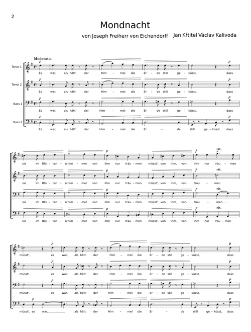 Mondnacht - Jan Křtitel Václav Kalivoda