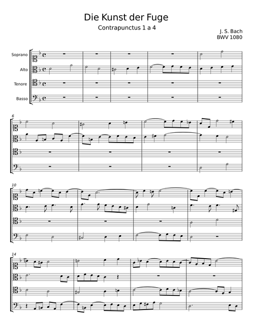 Die Kunst der Fuge, BWV 1080 - Johann Sebastian Bach