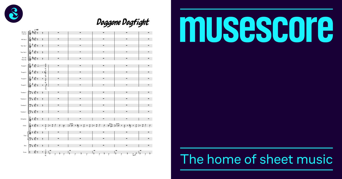 Doggone Dogfight Sheet music for Piano, Trombone, Saxophone alto