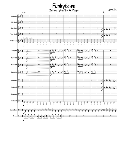 Funkytown - Lipps Inc. (Lucky Chops) Big Band Arrangement