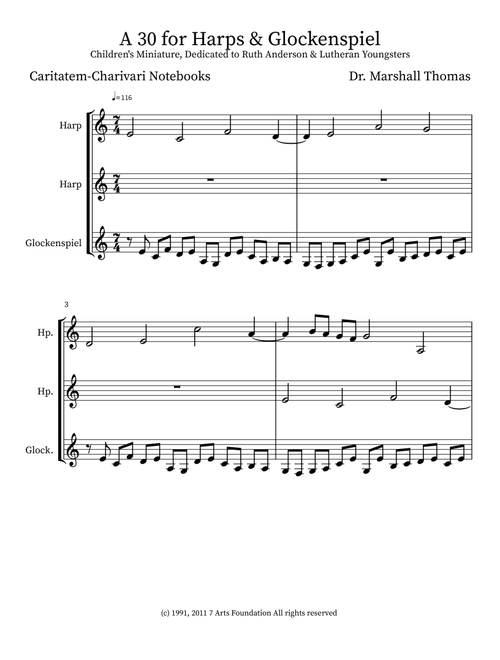 A 30 for Harps & Glockenspiel - Celebrity Chamber Players (Small Ensemble)