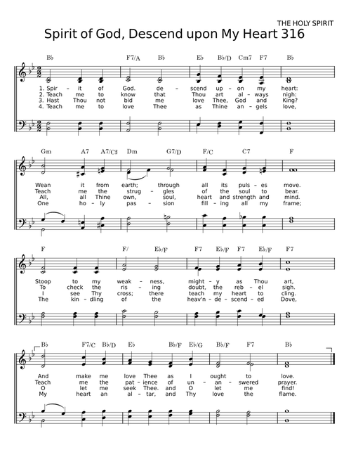 Spirit Of God, Descend Upon My Heart - George Croly