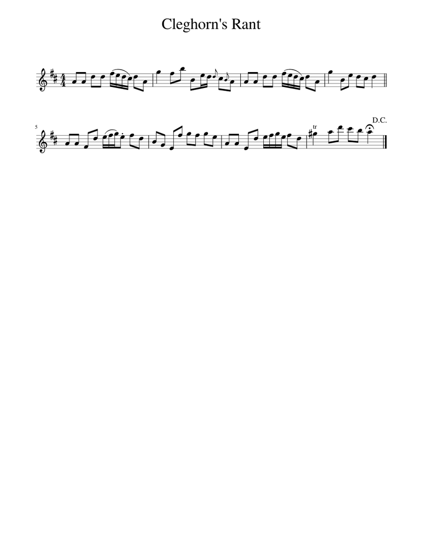 Cleghorn's Rant Sheet music for Piano (Solo)