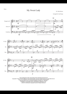 Free My Sweet Lady by John Denver sheet music | Download PDF or