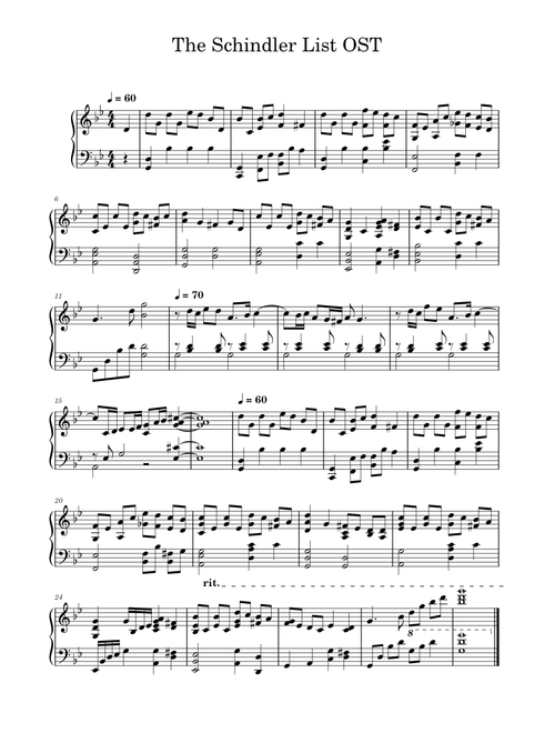 The Schindler's List theme – saladri1975