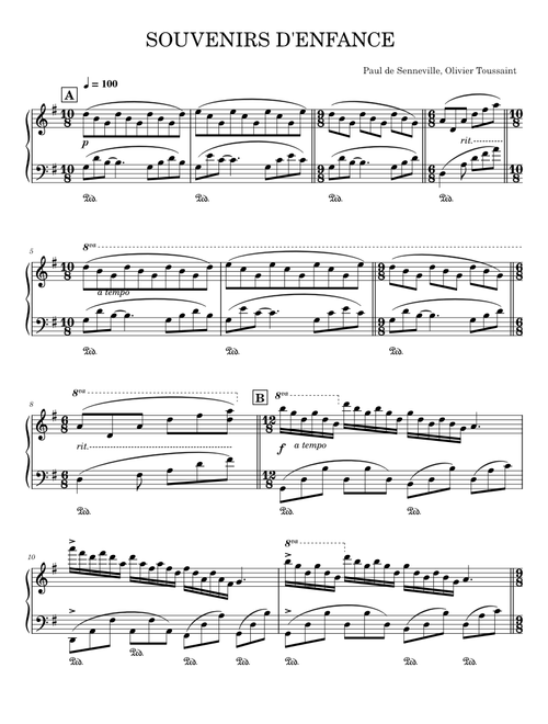 SOUVENIRS D'ENFANCE - Richard Clayderman