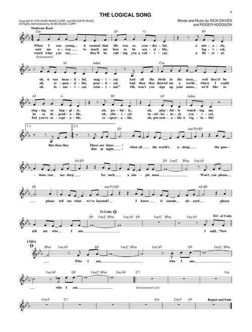 The Logical Song - Supertramp (Lead Sheet - Fake Book)