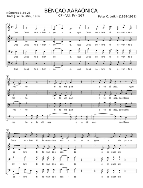 BÊNÇÃO AARAÔNICA - Peter C. Lutkin