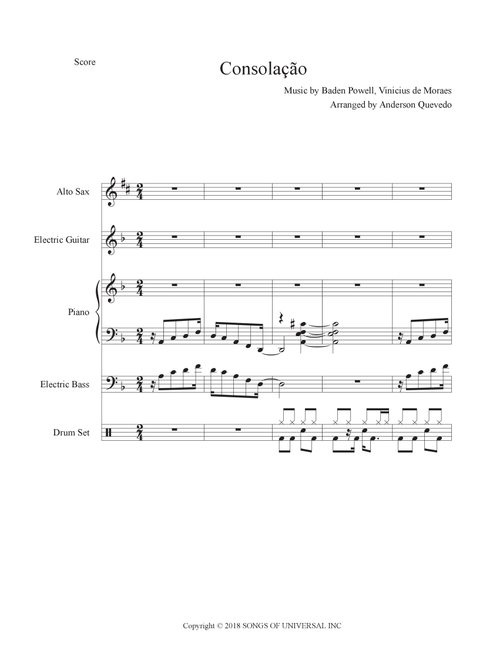 Consolacao (Arr. Anderson Quevedo) - Baden Powell De Aquino (Small Ensemble)