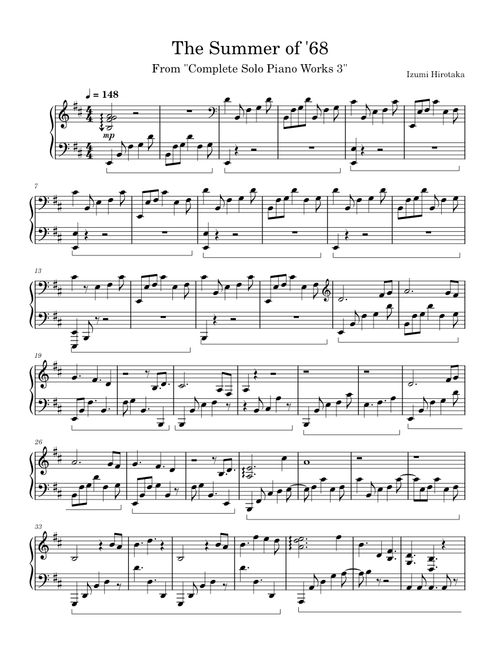 Izumi Hirotaka - Complete Solo Piano Works 3 sheet music by