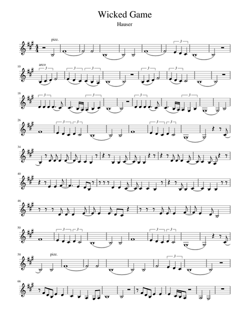 Wicked game – Hauser (violin)